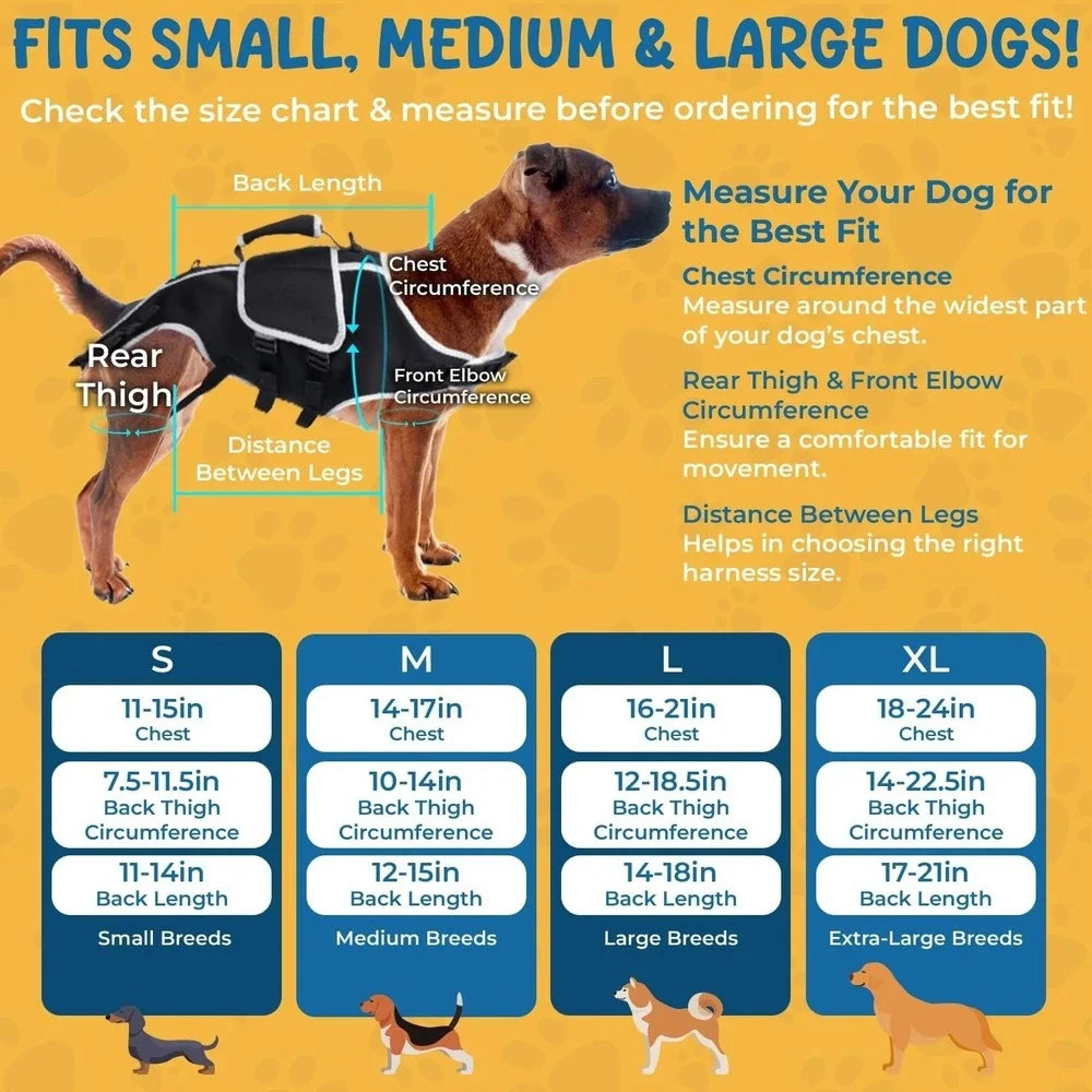 XL Dog Lift Harness Mobility Support‎ Full Body Sling for Large Injured Dogs